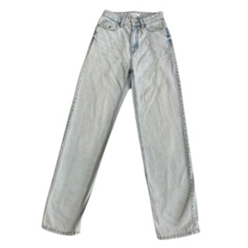 PacSun 90s Boyfriend Jeans Light Wash High‎ Waisted Straight Leg Blue Denim 25